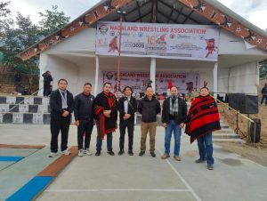 Hornbill International Naga Wrestling Championship showcasing Nagaland's traditional wrestling culture.
